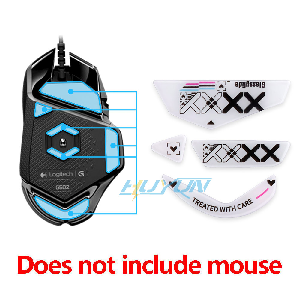 Logitech Mouse G502 - Tempered glass foot pads are suitable