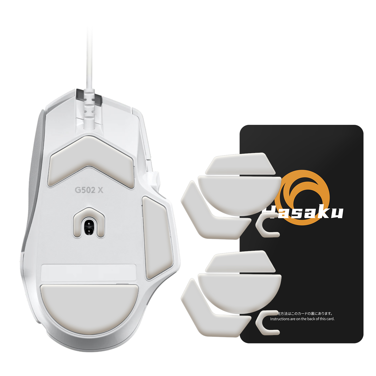 Logitech Mouse G502 - 2 Sets HASAKU Rounded Curved Edges